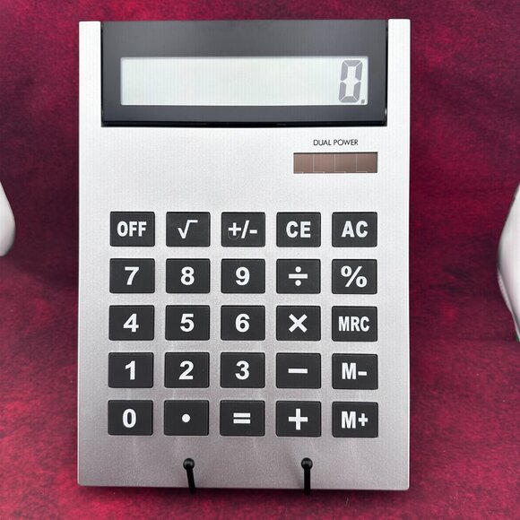 PHILIPPE AMIEL JUMBO DESKTOP CALCULATOR, ELECTRONIC TILT DISPLAY, A4-SIZED - Picture 3 of 11